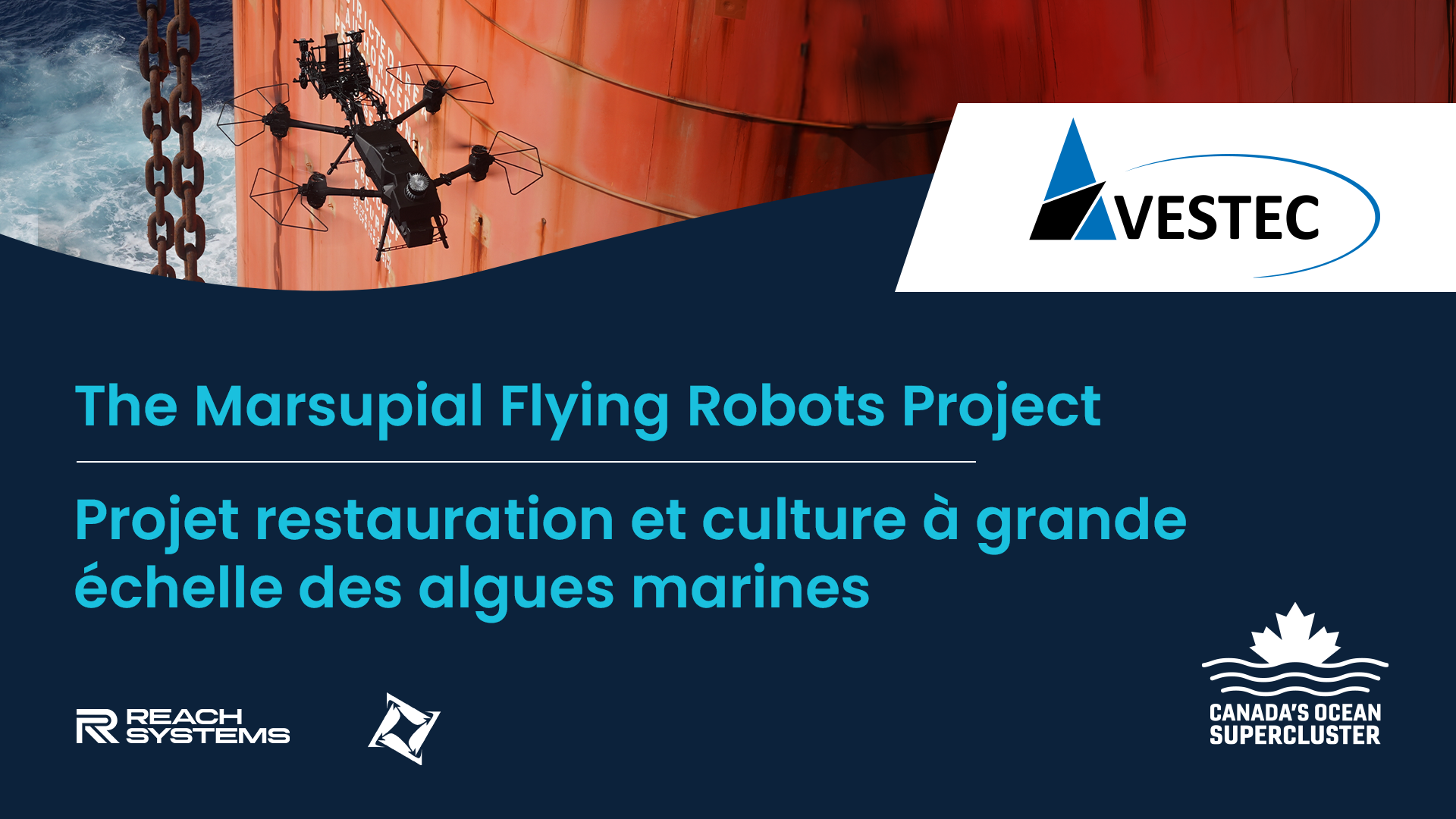 Canada’s Ocean Supercluster Announces $3.6M Marsupial Flying Robots Project