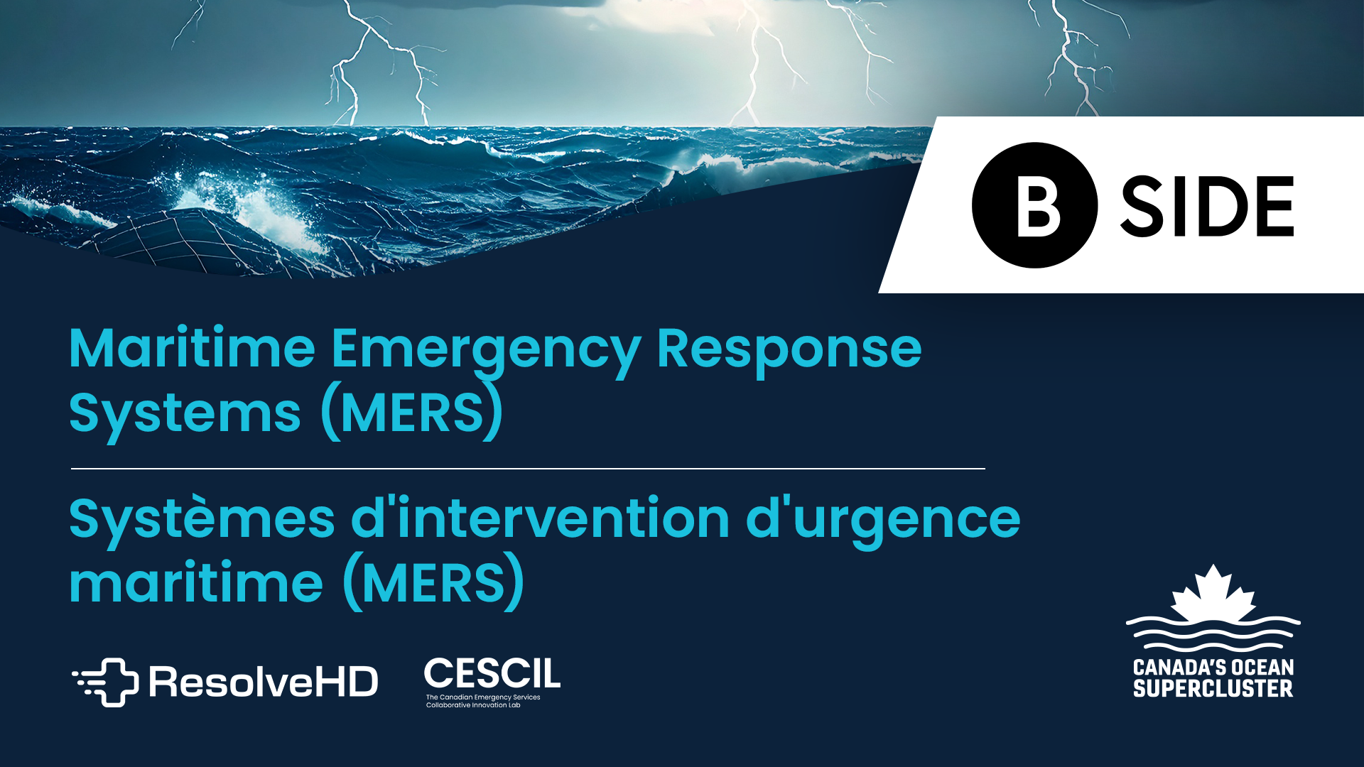 Supergrappe des océans du Canada annonce le projet Systèmes d’intervention d’urgence maritime (MERS) de 1,4 M$ 