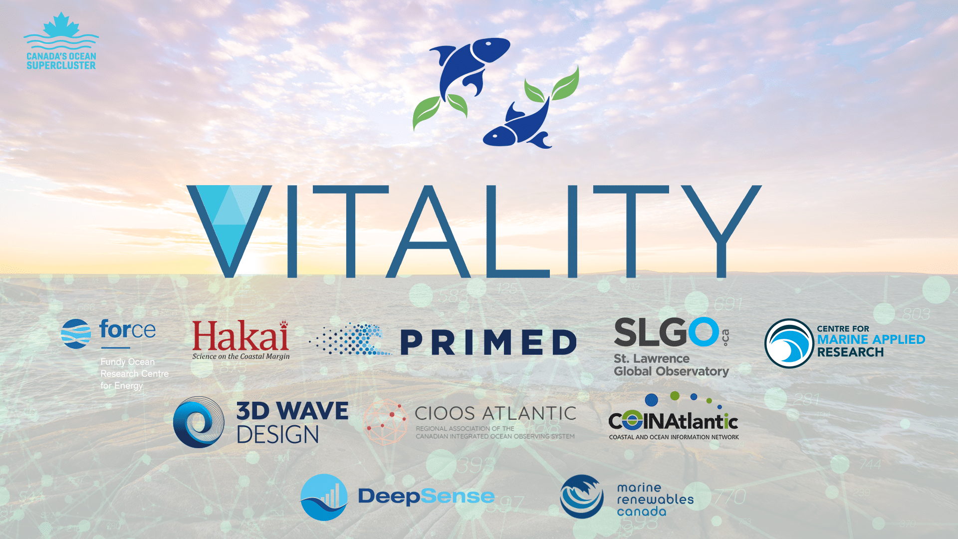 The Vitality Project is a transformative approach to address the shared data challenges of the ocean economy. This project will capitalize on Canada’s ocean data to deliver definitive commercial outcomes to the businesses involved by advancing ocean data analysis, management and visualization capabilities, and products.