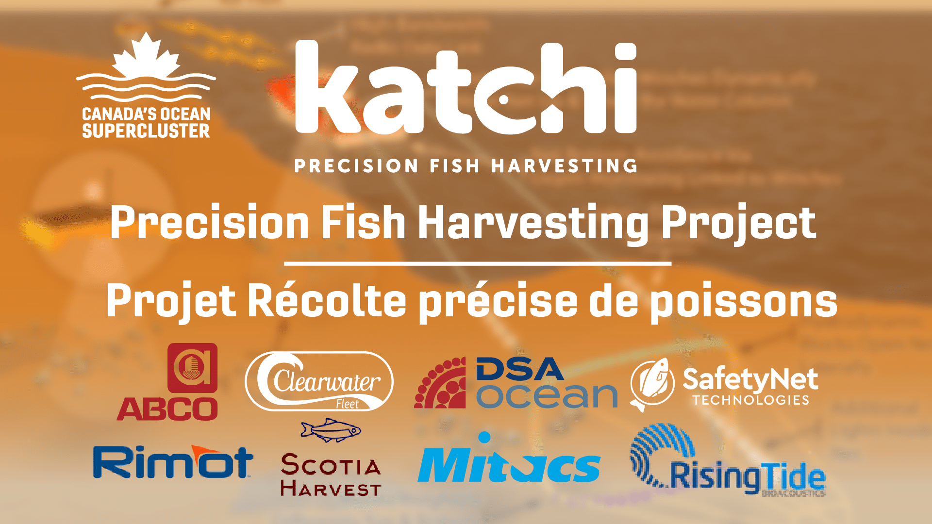 Katchi, a rural Nova Scotian company, will lead the project and is developing a SmartNet using herding and deterring technology and seeks to deploy uncrewed service vessels (USVs) to improve the efficiency of conventional trawl fishing.