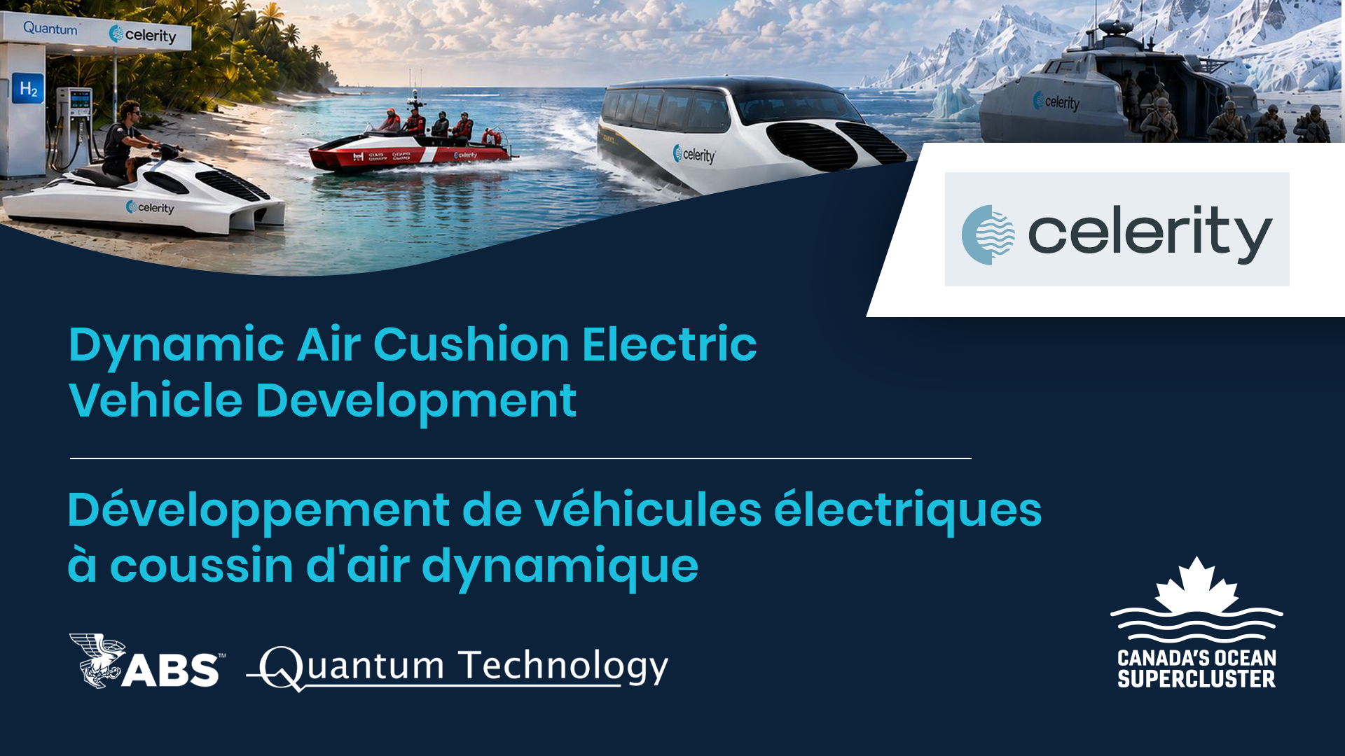 Supergrappe des océans du Canada annonce le projet Véhicule électrique à coussin d’air dynamique de 7,6 M$