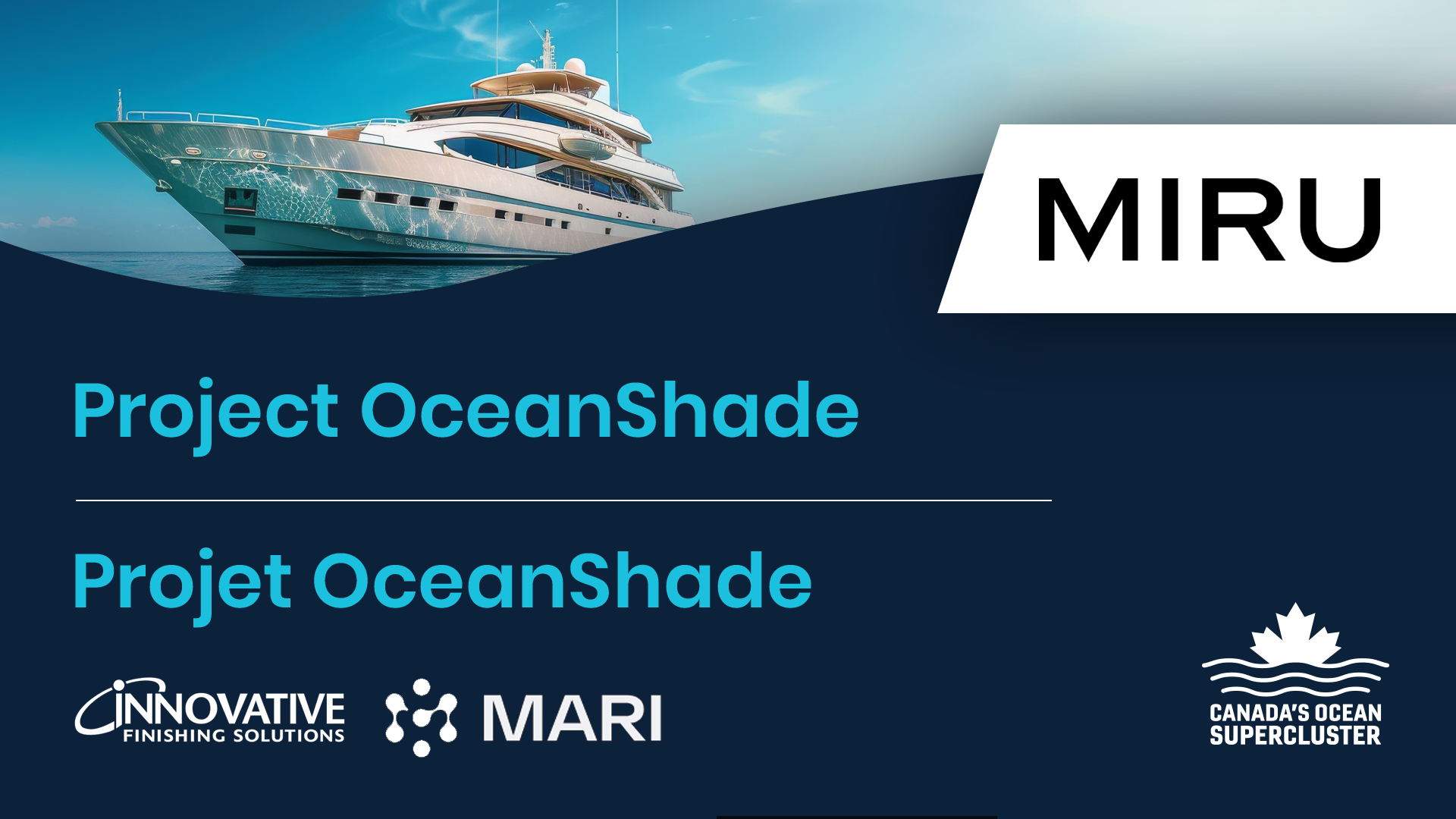 Supergrappe des océans du Canada annonce le projet OceanShade – Verre marin électrochromique dynamique de 11,7 M$