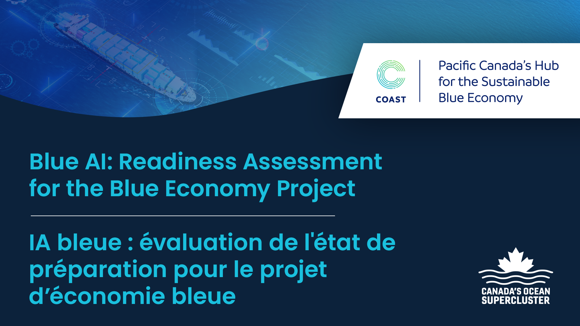 Supergrappe des océans du Canada annonce le projet IA bleue : Évaluation de l’état de préparation pour l’économie bleue 